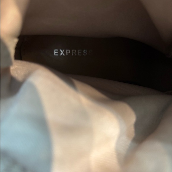 Express Women's Tan Faux Suede Block Heeled Ankle Sock Bootie Boho Boots size 8 - Picture 8 of 16